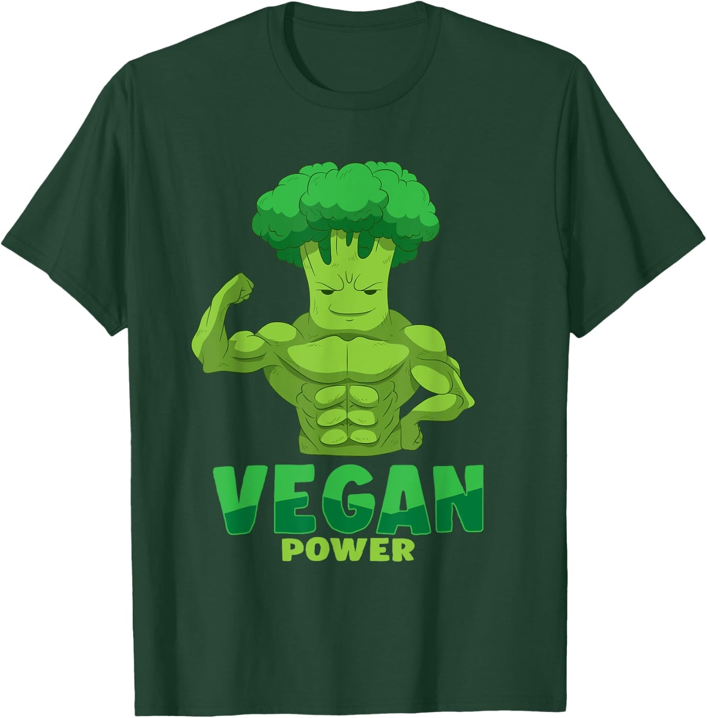 Vegan T shirt - Vegan Plant Power Lifter T-Shirt - T-Shirt | Forest