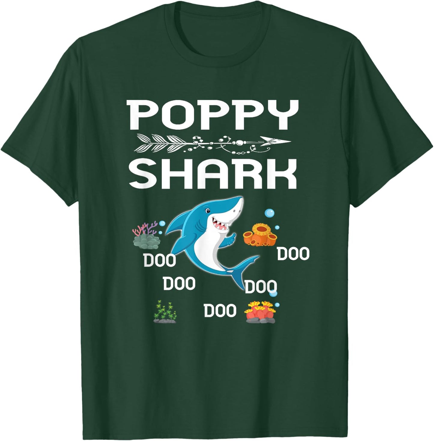 Poppy Shark Shirt Fathers Day Gift For Poppy T-Shirt - T-Shirt | Forest