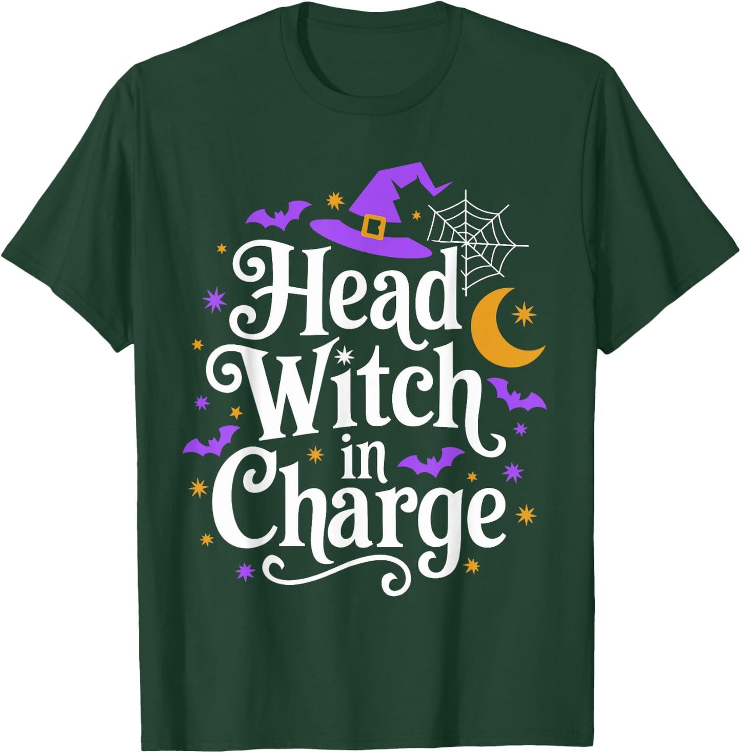 Head Witch In Charge Funny Halloween Costume for Witches T-Shirt - T-Shirt | Forest
