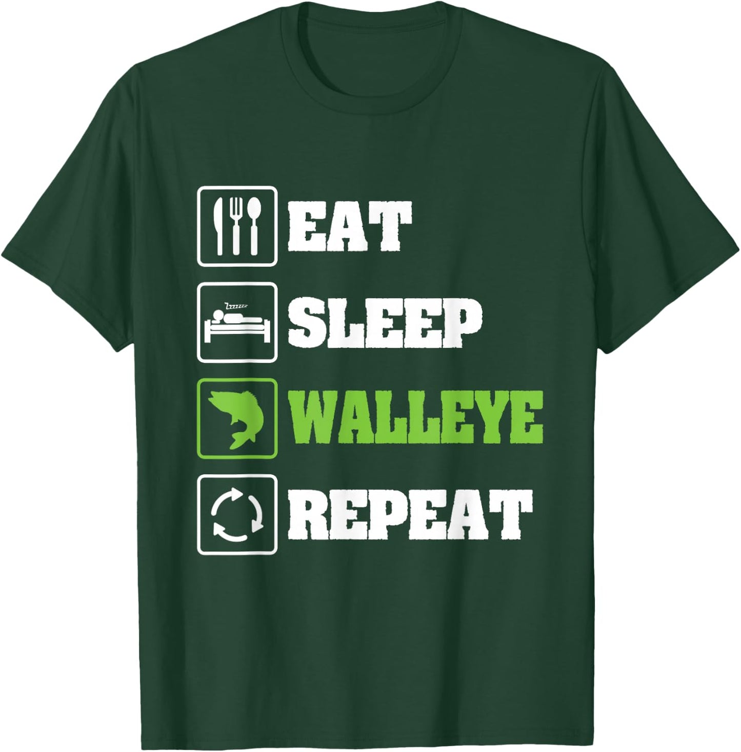 Walleye Fishing Shirts Funny Fishing T-Shirt - T-Shirt | Forest