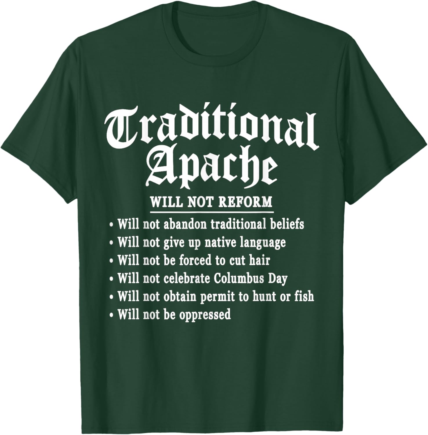 Apache Native American T-Shirt - T-Shirt | Forest