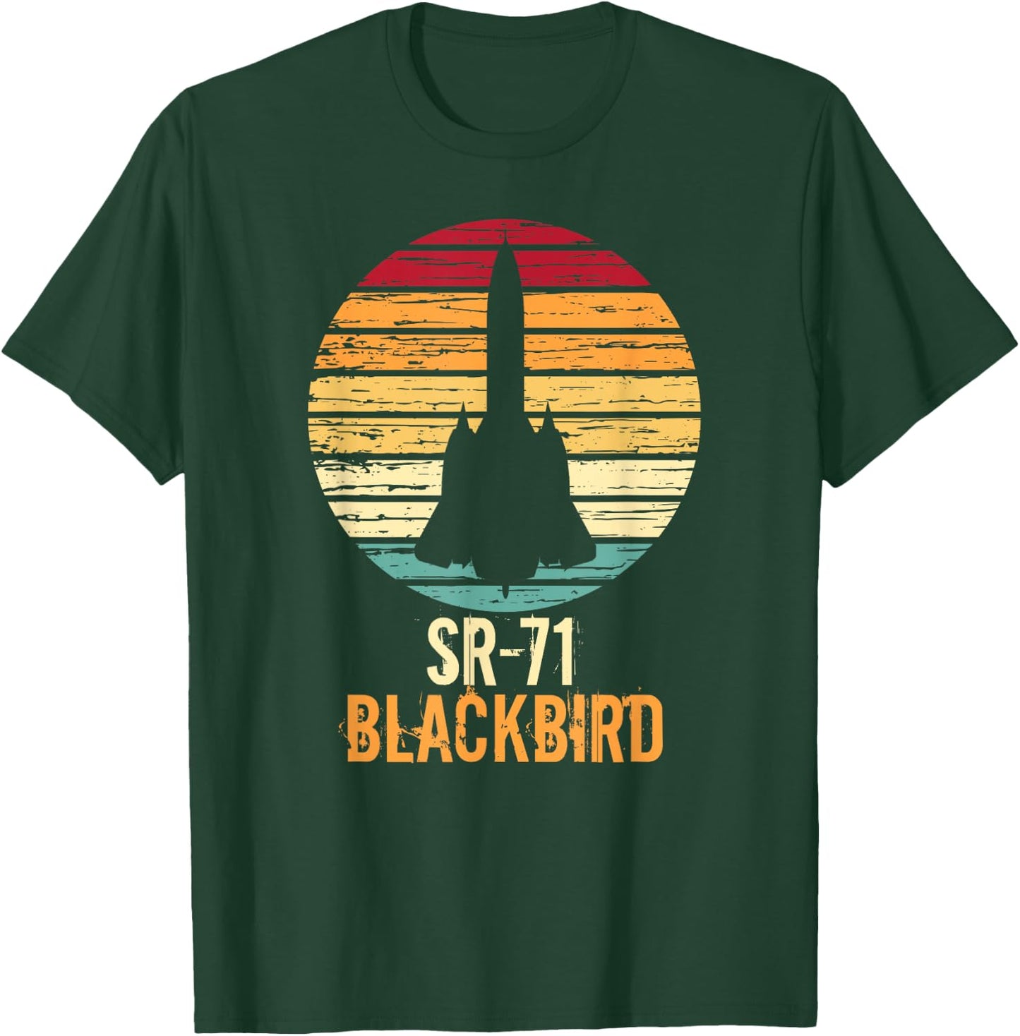 Vintage SR-71 Blackbird Military Aviation Aircraft T-Shirt - T-Shirt | Forest