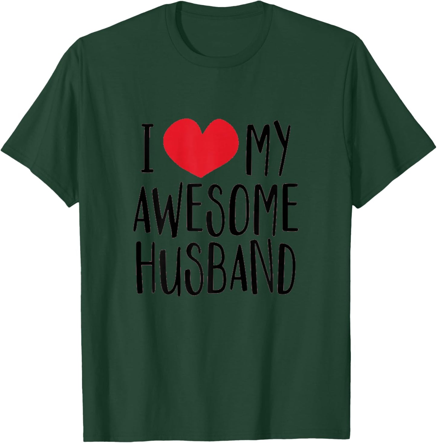 I Love My Awesome Husband Red Heart T-Shirt - T-Shirt | Forest