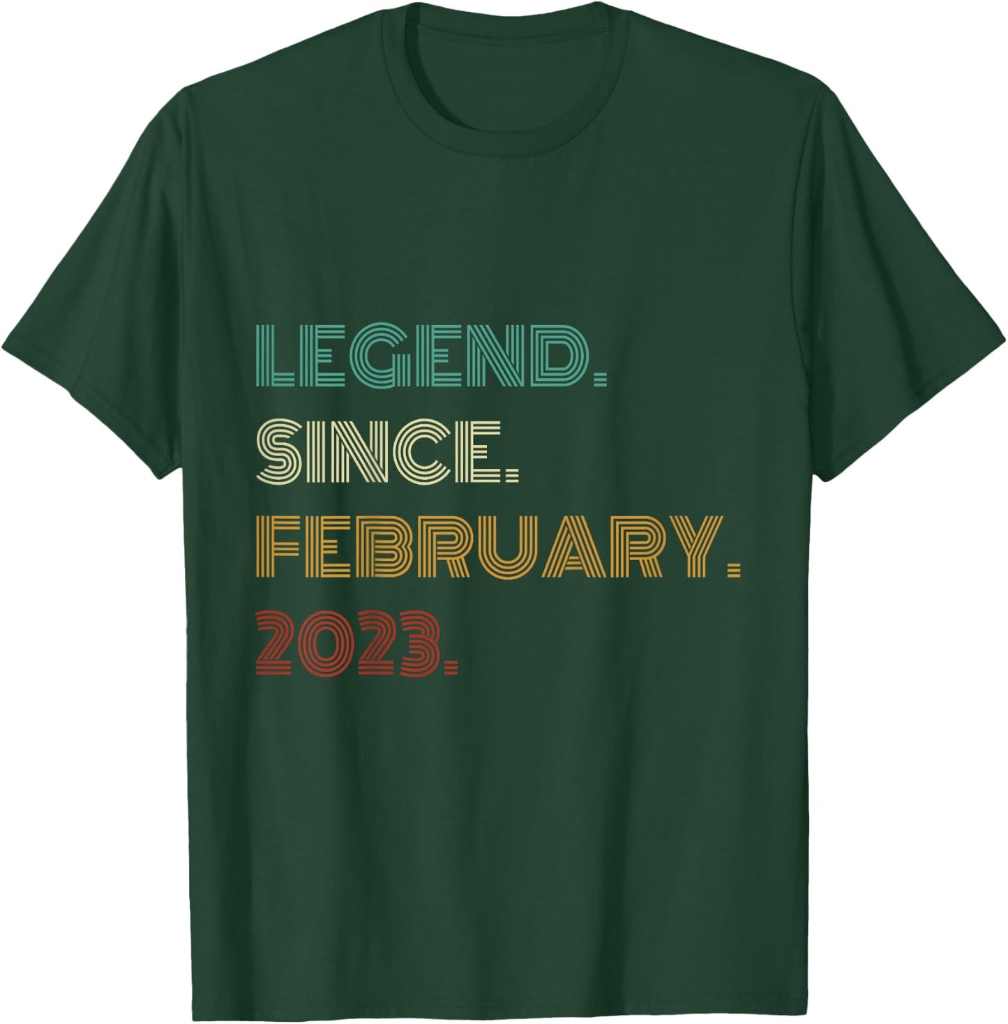 3 Years Old Legend Since February 2023 3rd Birthday T-Shirt - T-Shirt | Forest
