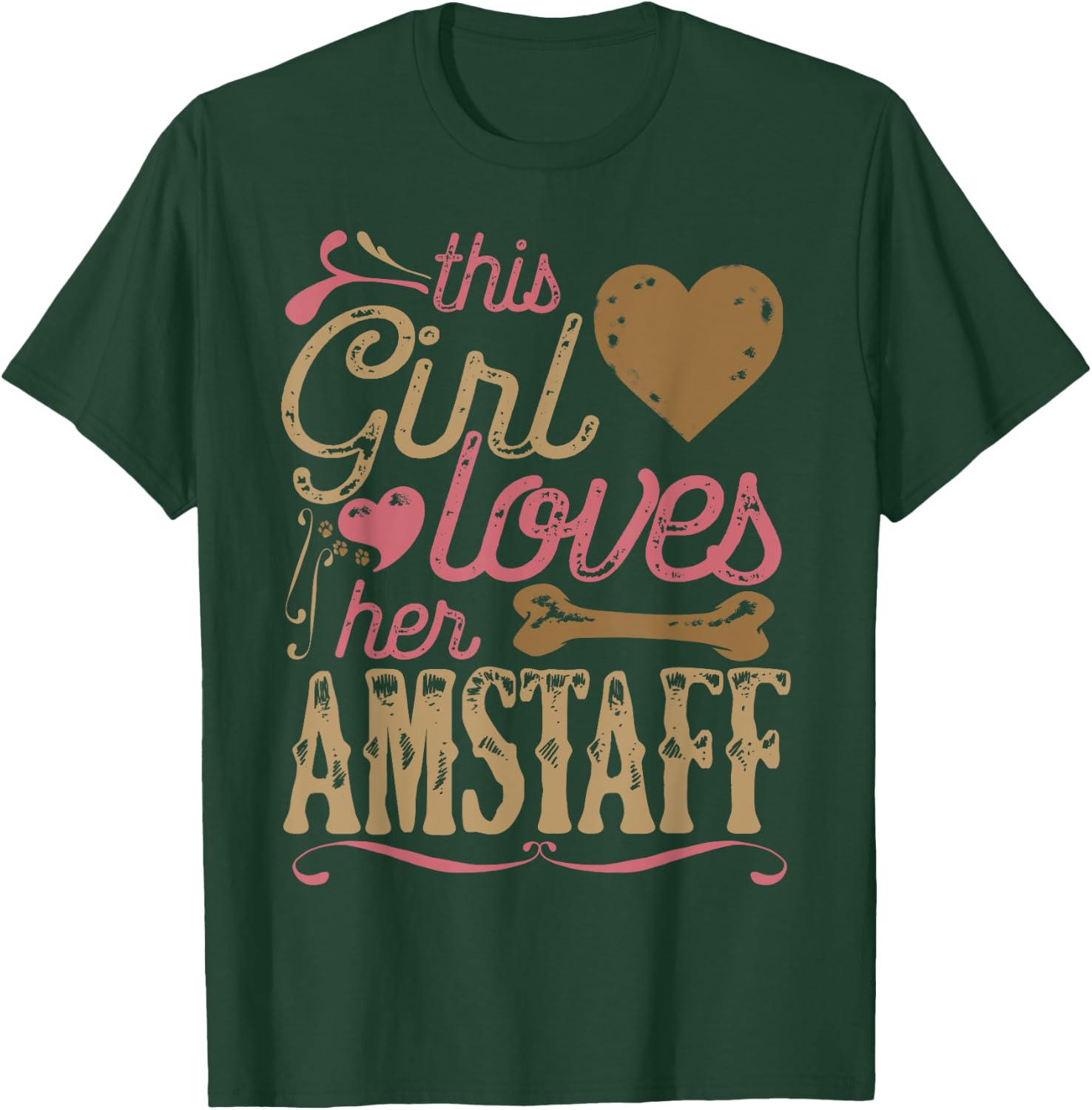 American Staffordshire Terrier Shirt Amstaff Gift T-Shirt - T-Shirt | Forest