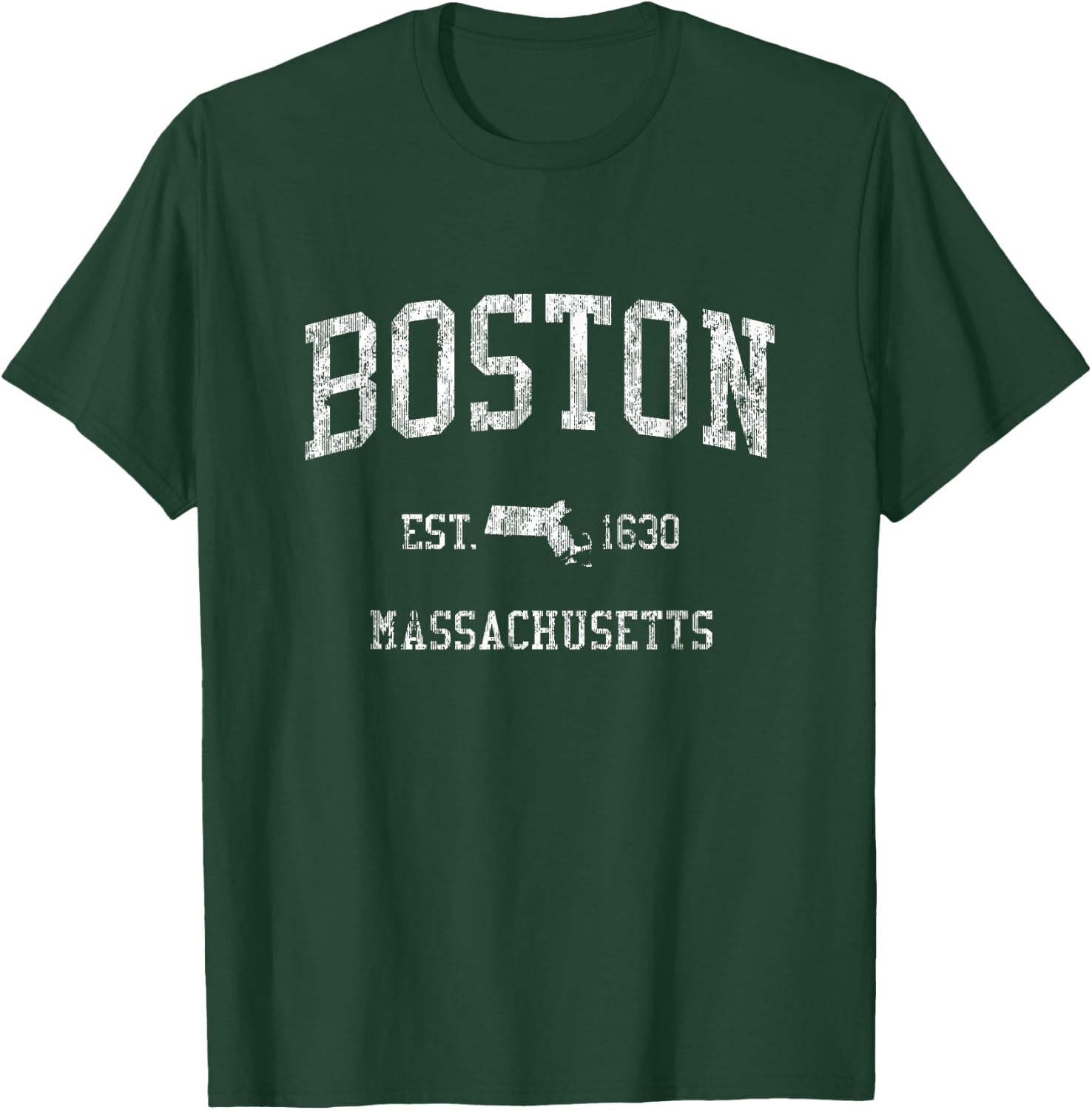 Boston Vintage Sports Design Boston Massachusetts MA T-Shirt - T-Shirt | Forest