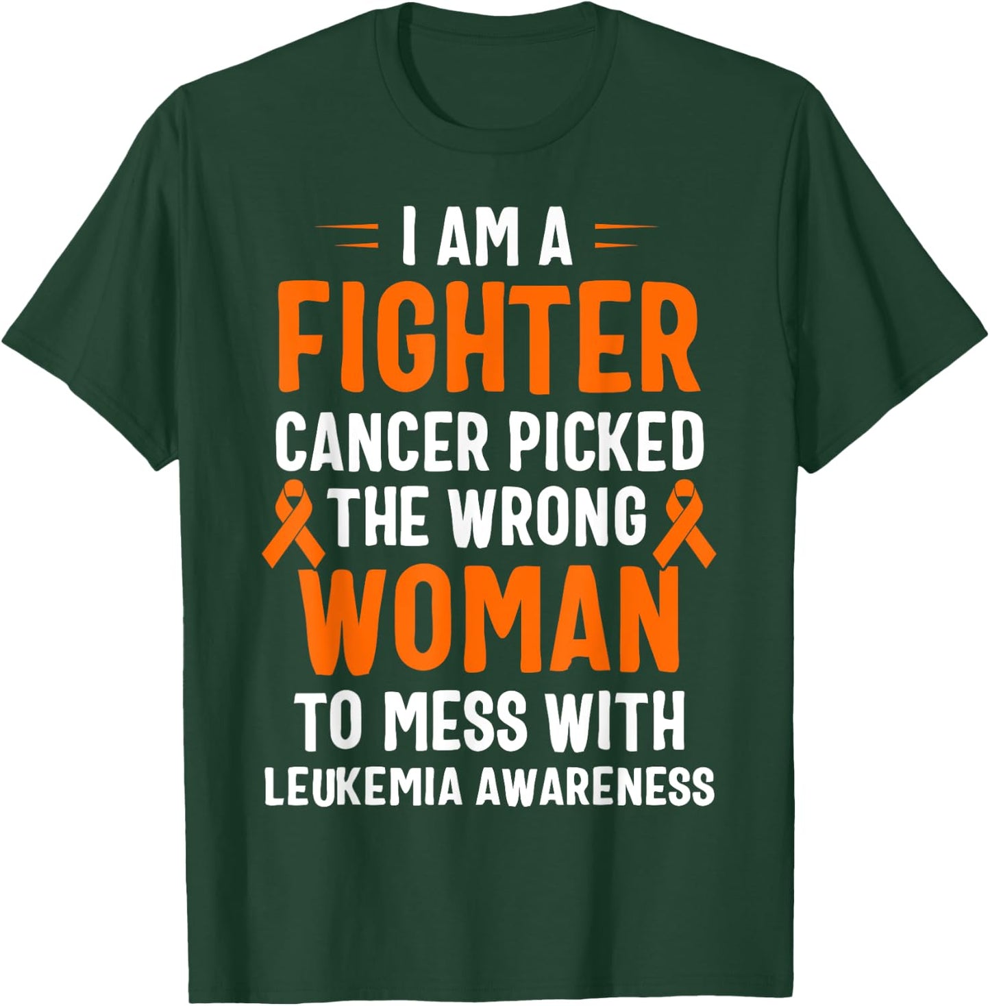 I Am A Fighter Leukemia Awareness T-Shirt - T-Shirt | Forest