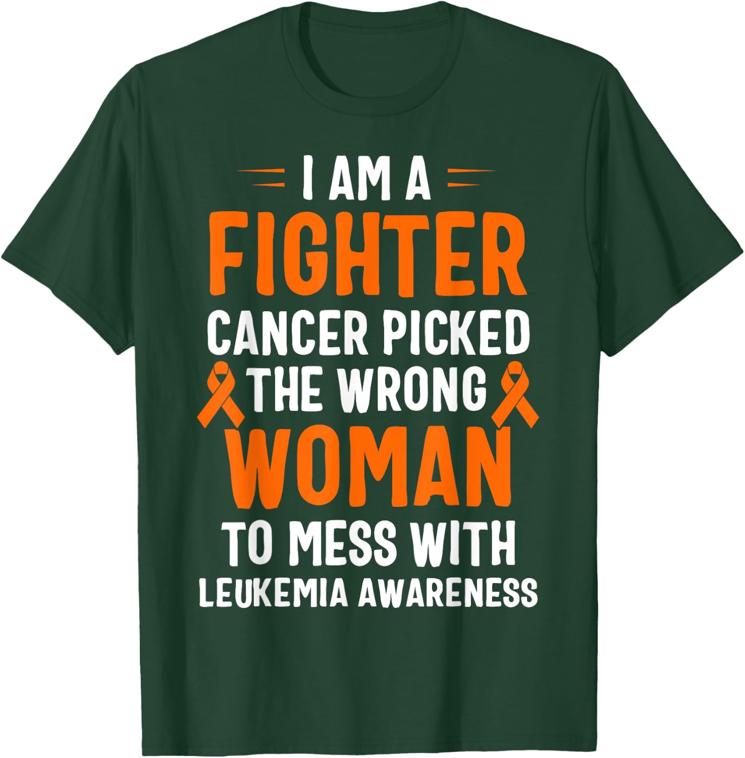 I Am A Fighter Leukemia Awareness T-Shirt - T-Shirt | Forest