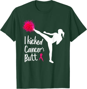 I kicked Cancer's Butt Funny Cancer Shirts T-Shirt - T-Shirt | Forest