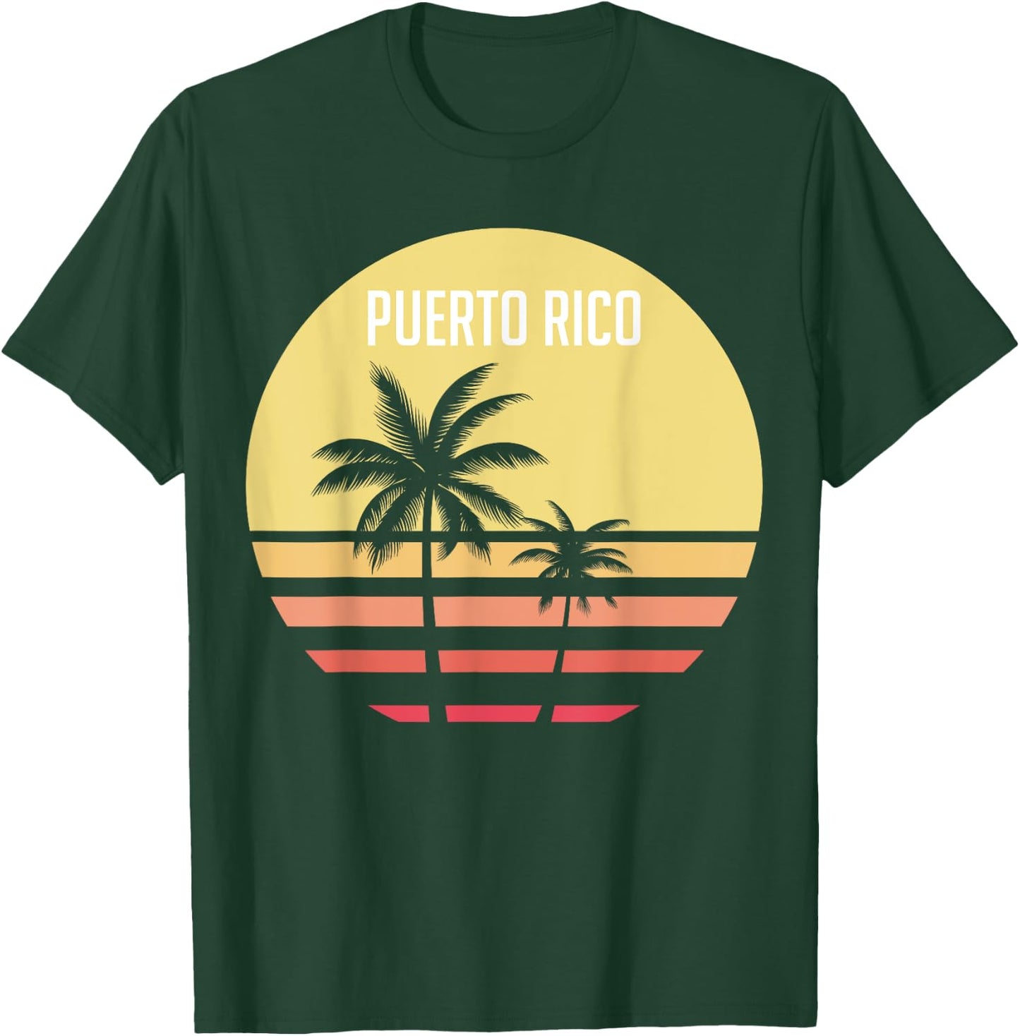 70's 80's Puerto Rico Vintage Shirt | North America Fan Gift T-Shirt - T-Shirt | Forest