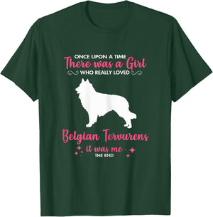 Girl Loves Belgian Tervuren Dog Gift Women Mom Him T-Shirt - T-Shirt | Forest
