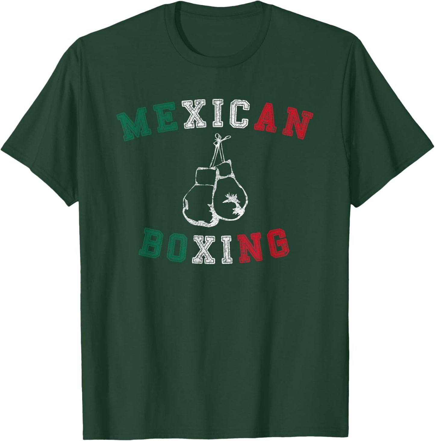 Mexican Boxing T Shirt - Vintage Distressed Style T-Shirt - T-Shirt | Forest