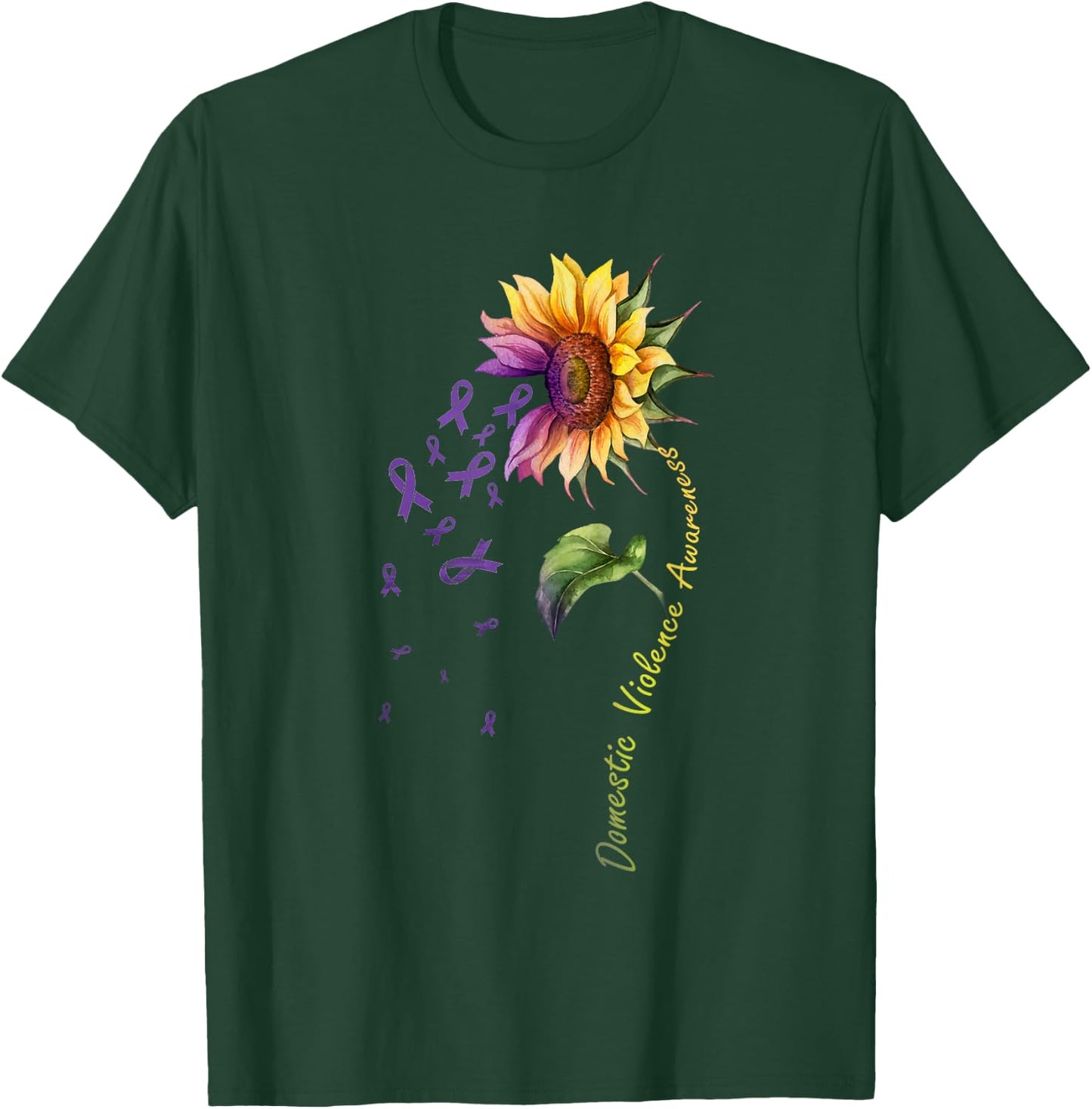 Domestic Violence Awareness Sunflower Shirt T-Shirt - T-Shirt | Forest