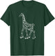 Giraffe Skating Roller Skates Derby Skater Funny Animal T-Shirt - T-Shirt | Forest