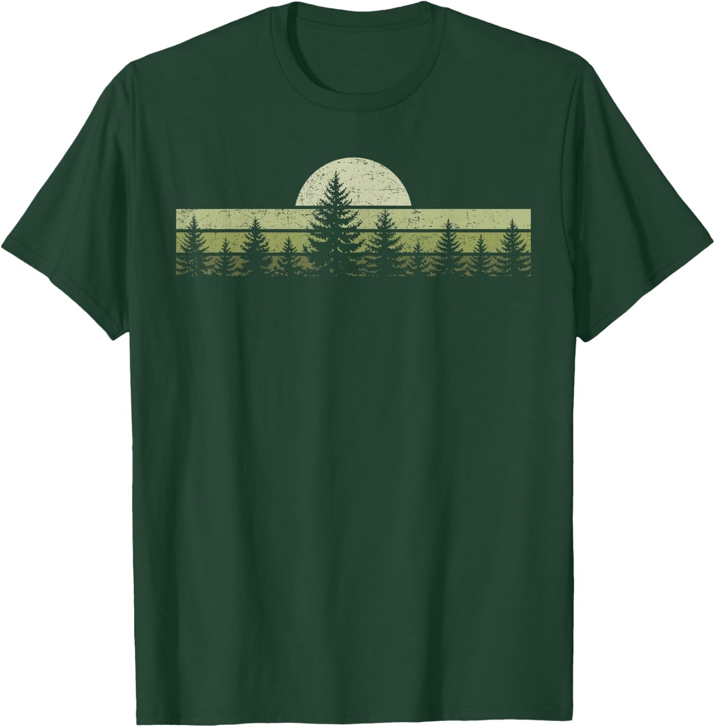 Forest Trees Nature Outdoors Women Men Retro Vintage Graphic T-Shirt - T-Shirt | Forest