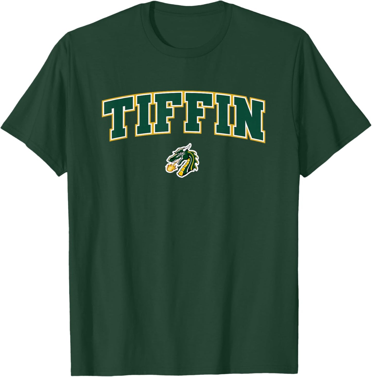 Tiffin University Dragons Arch Logo T-Shirt - T-Shirt | Forest