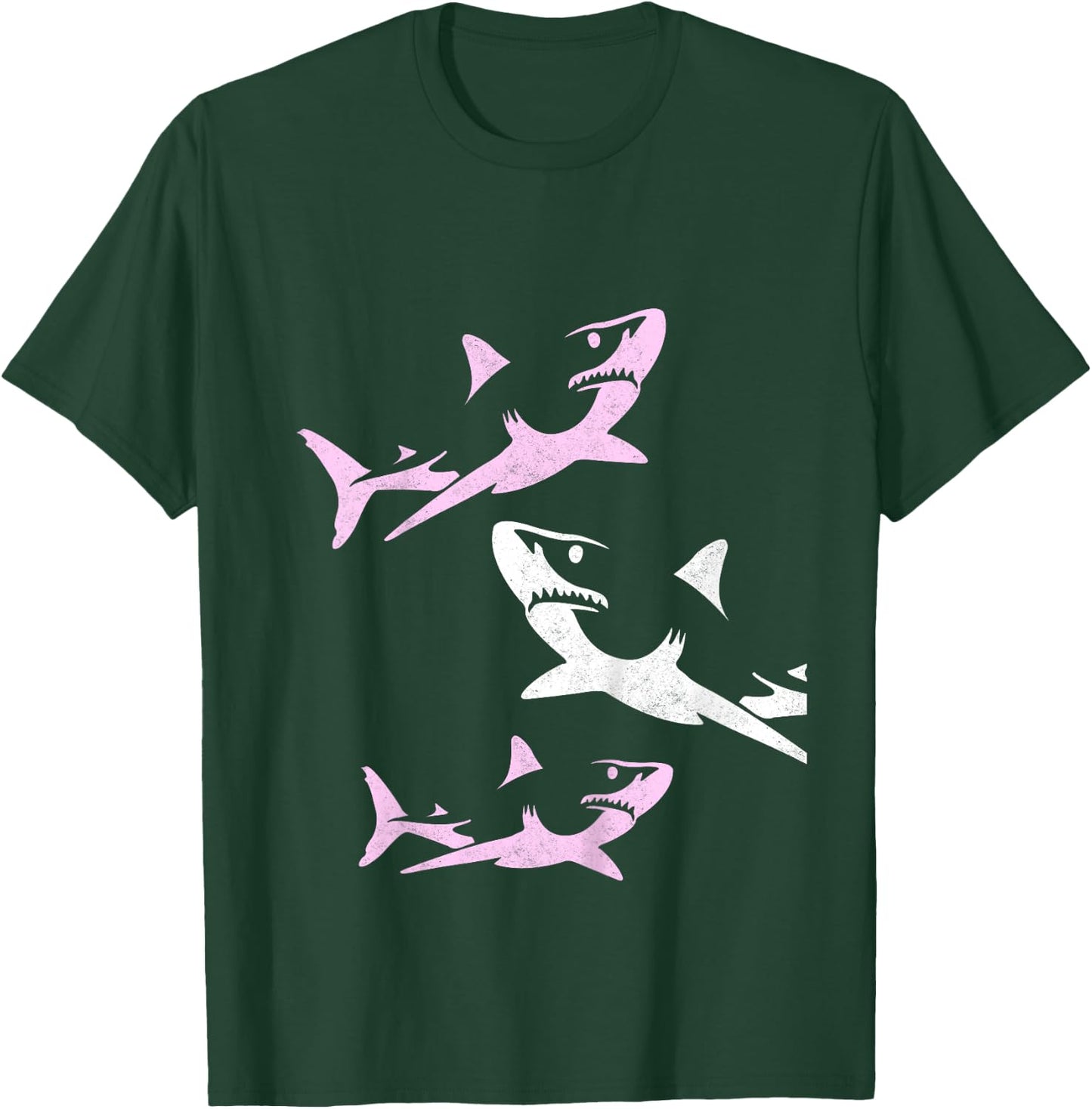 Shark Shirt for Girls & Toddlers - Pink Shark Gift T-Shirt - T-Shirt | Forest