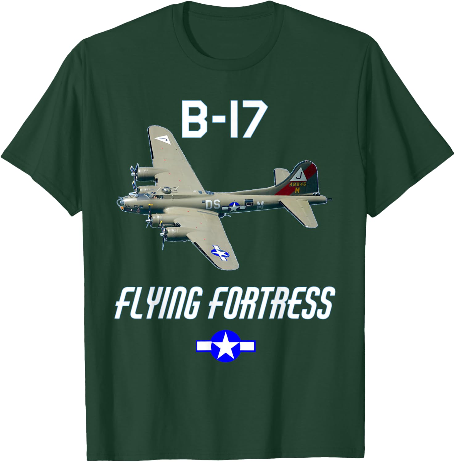 B-17 Flying Fortress World War 2 US Army Air Force T-Shirt - T-Shirt | Forest