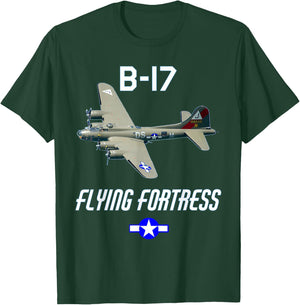 B-17 Flying Fortress World War 2 US Army Air Force T-Shirt - T-Shirt | Forest