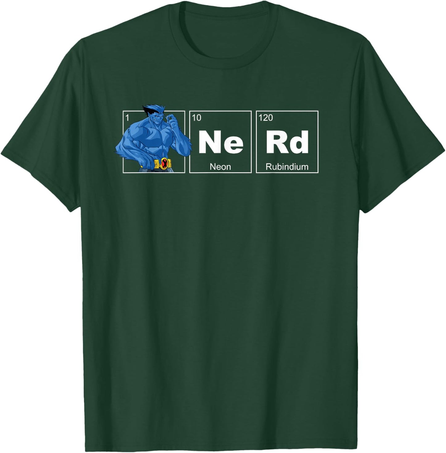 Marvel X-Men Beast Periodic Table Nerd T-Shirt - T-Shirt | Forest