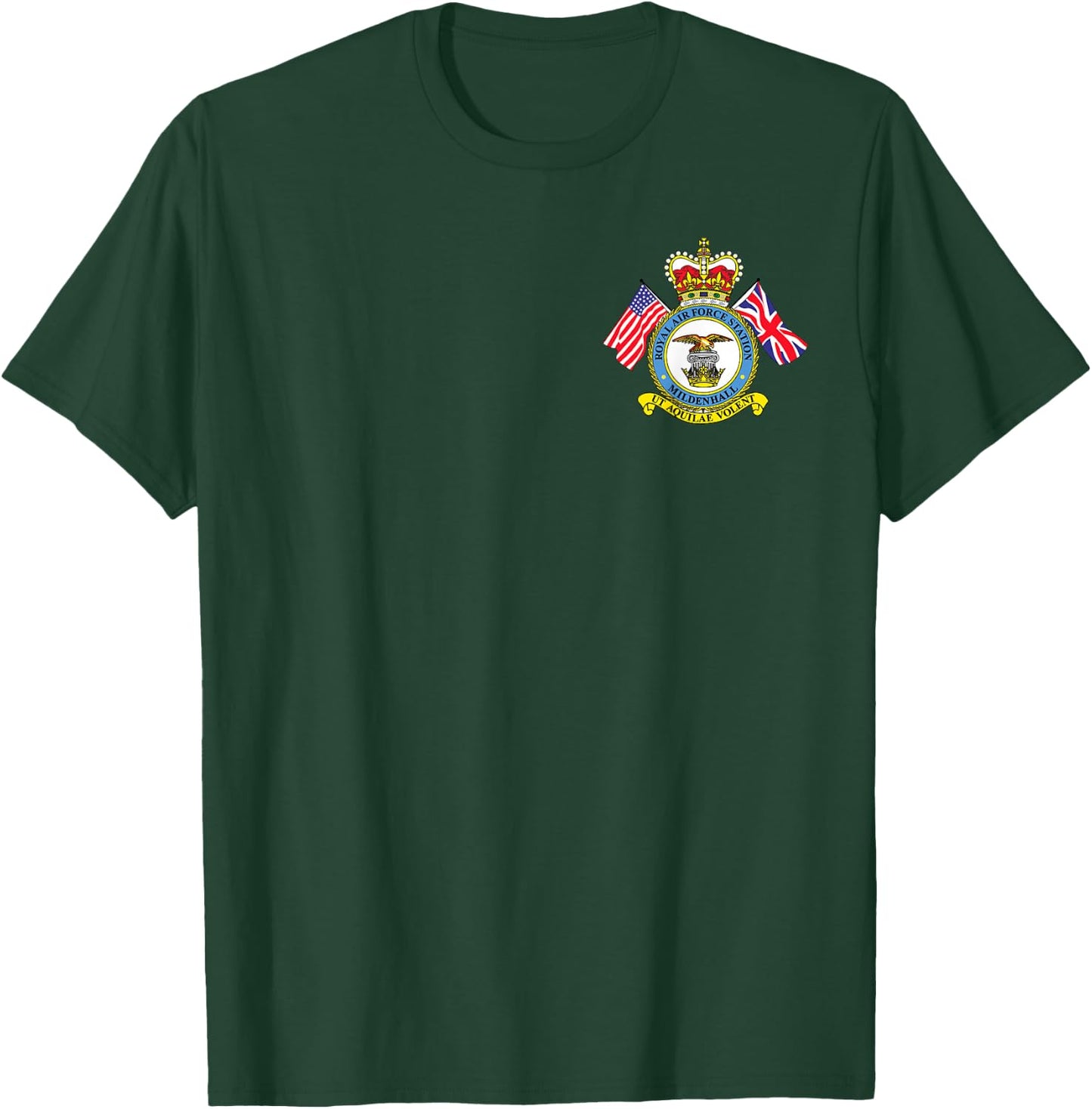 RAF Mildenhall Royal Air Force Station Military Patch T-Shirt - T-Shirt | Forest
