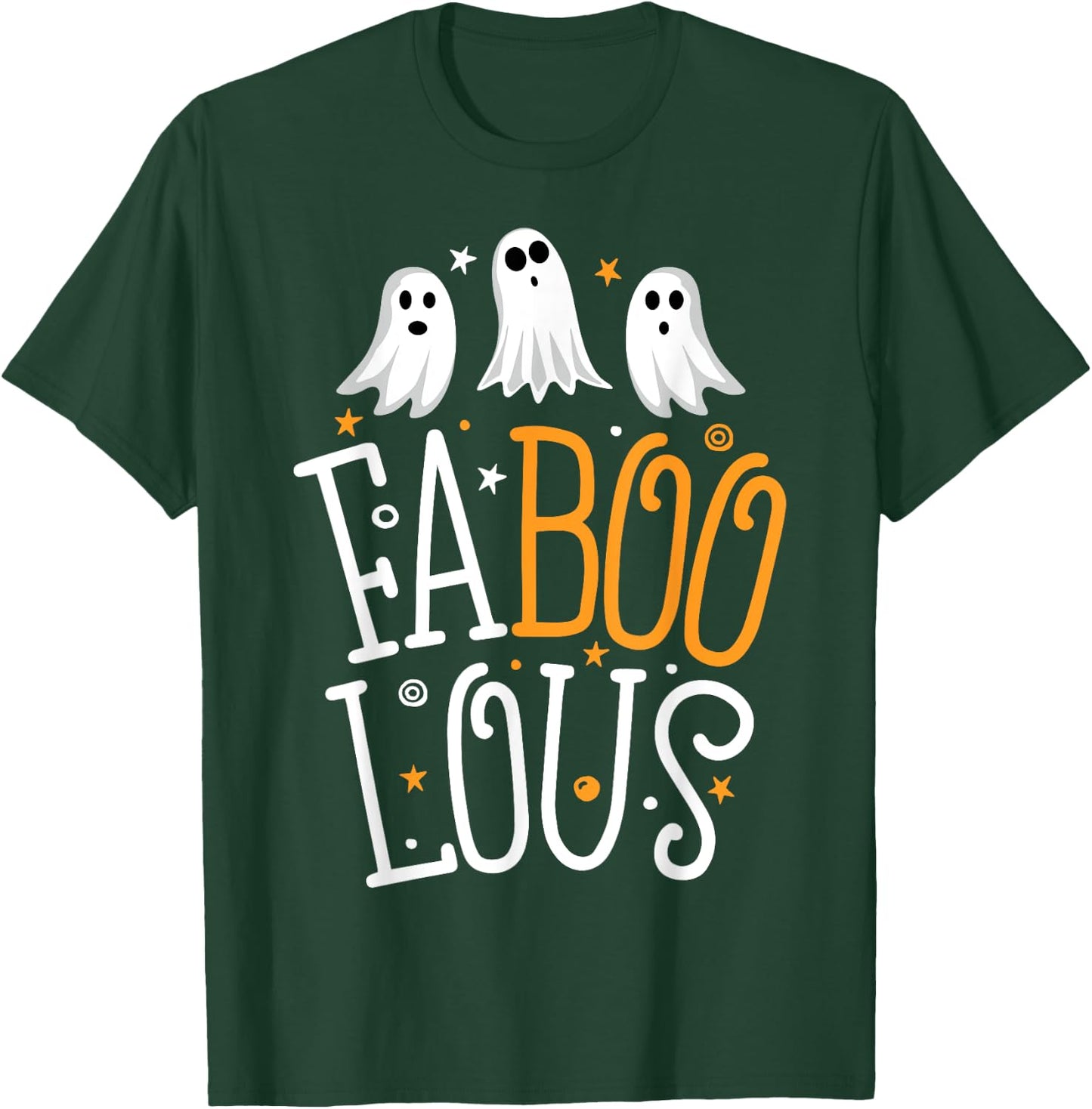 Faboolous Ghost Halloween Funny Men Women Boo Crew Pun T-Shirt - T-Shirt | Forest
