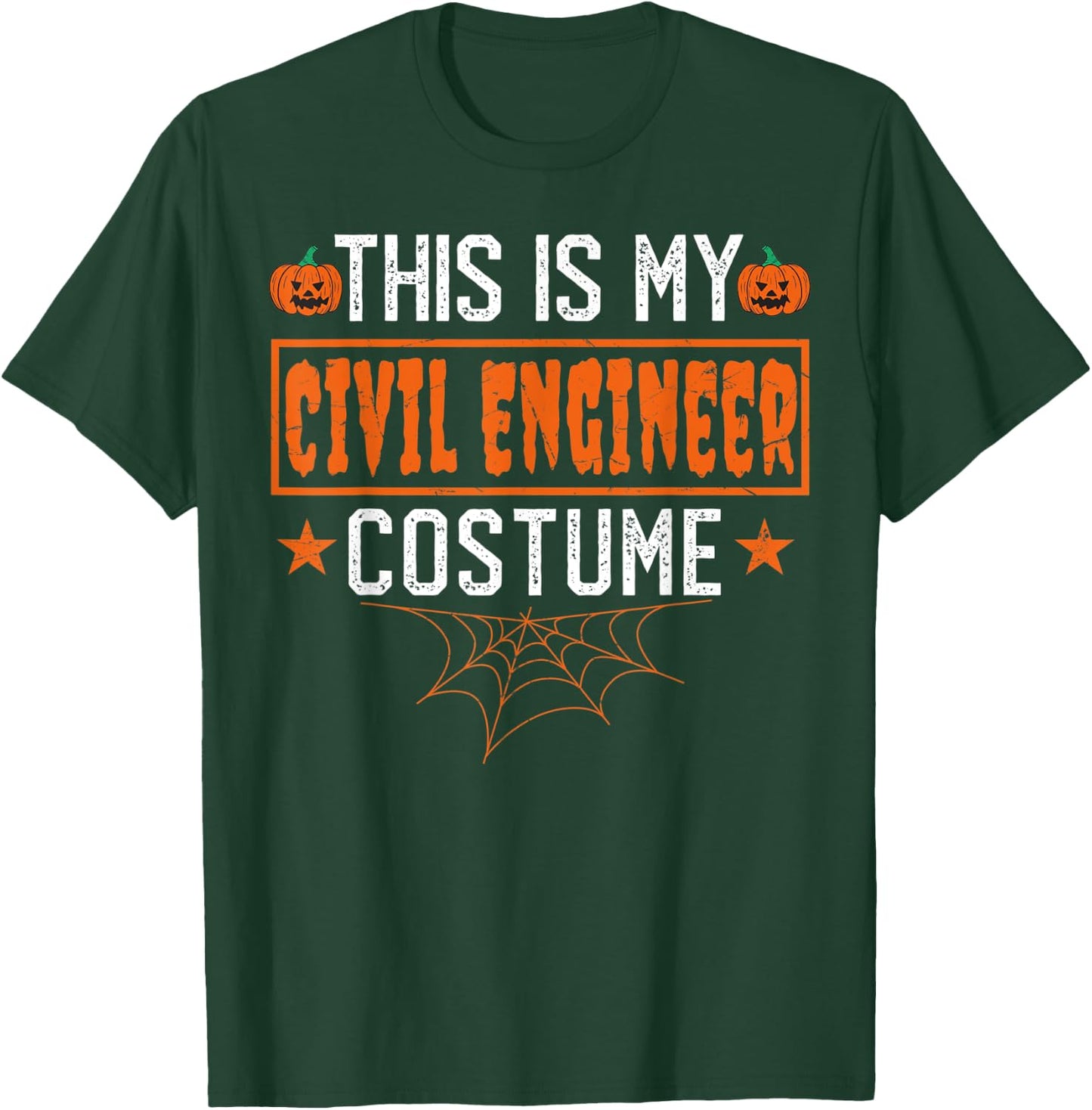 This Is My Civil Engineer Costume Style Funny Halloween T-Shirt - T-Shirt | Forest