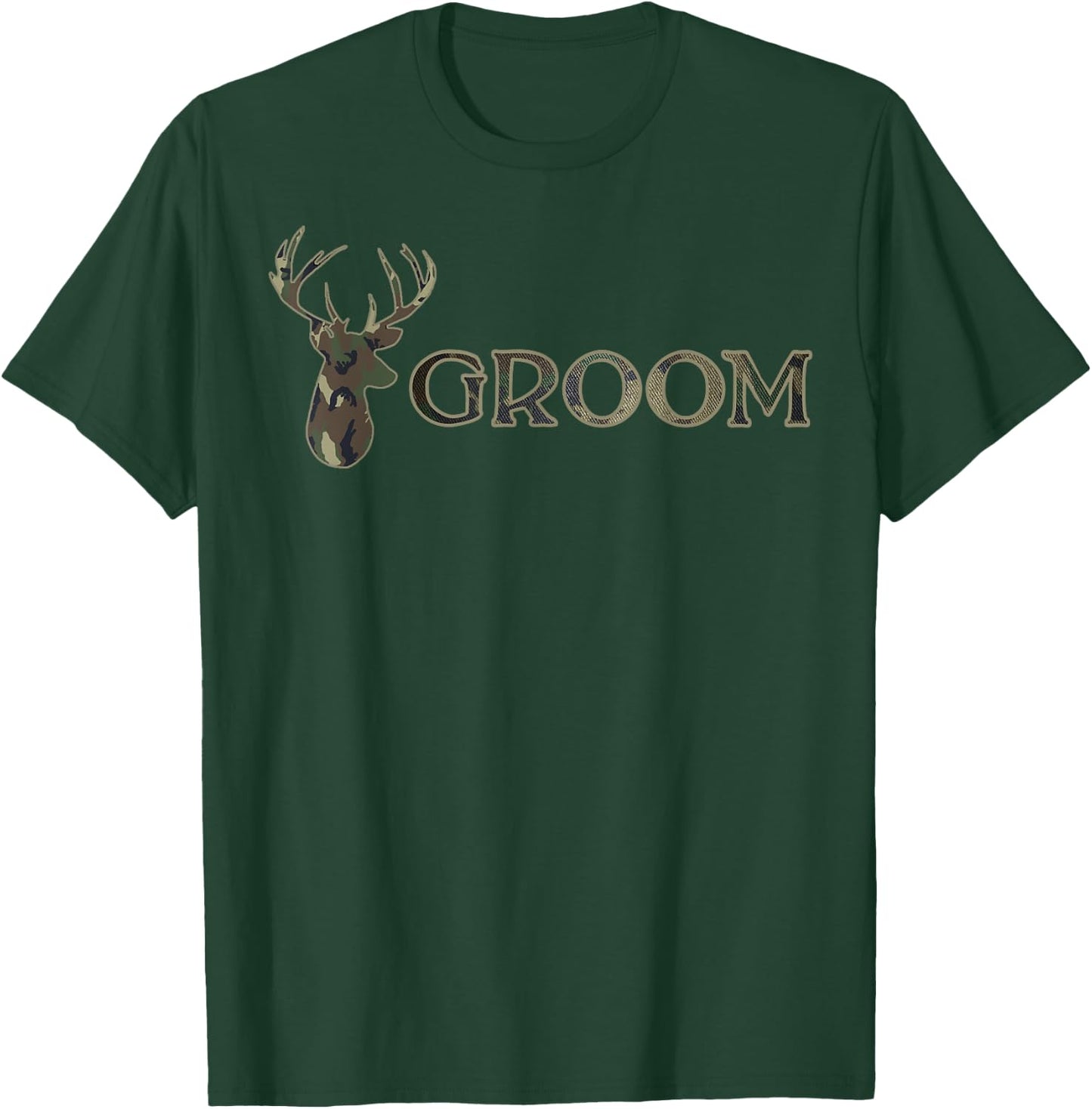Wedding Bachelor Party Groom Camouflage T-Shirt - T-Shirt | Forest