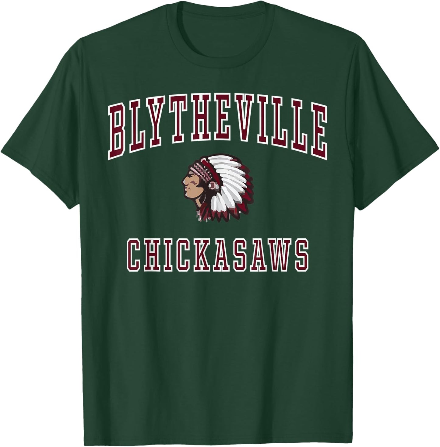 Blytheville High School Chickasaws C1 T-Shirt - T-Shirt | Forest