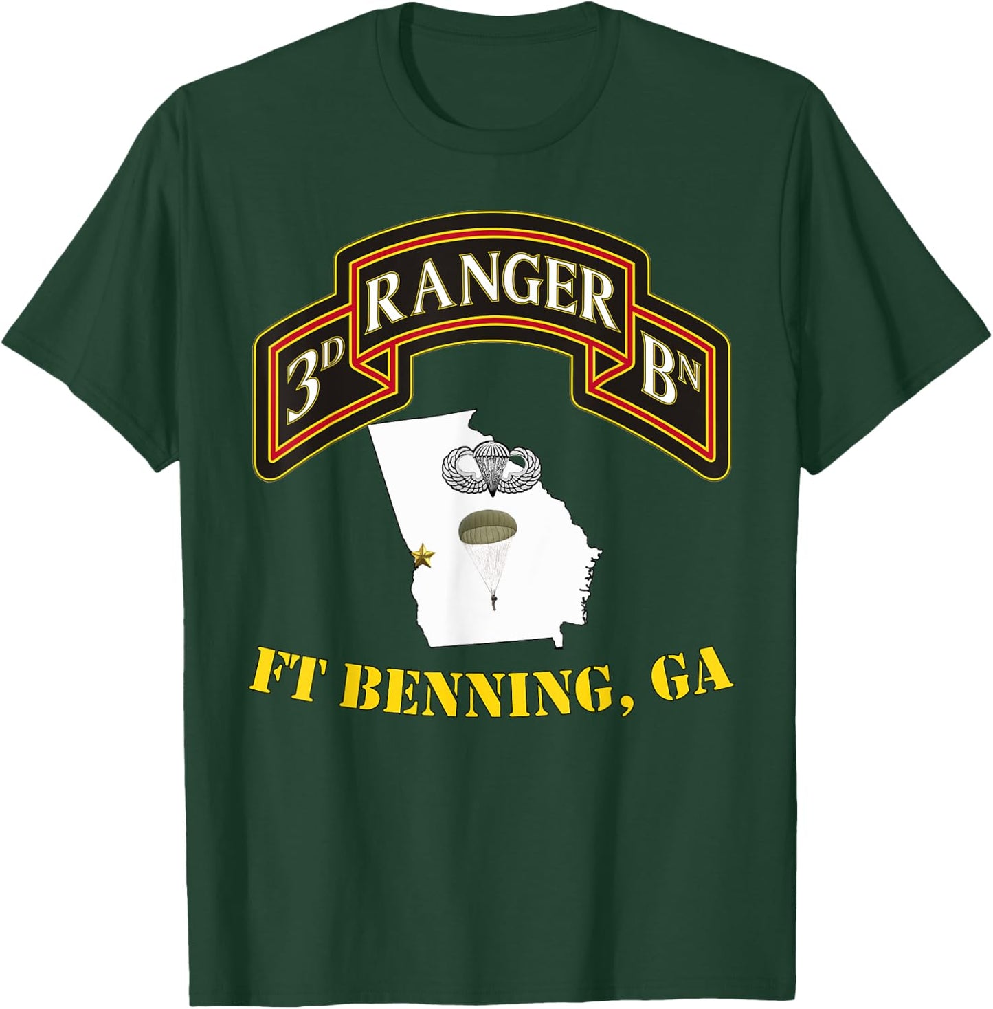75th Rangers - Ft Benning 3rd Bn Ranger Unit Vets T-Shirt - T-Shirt | Forest