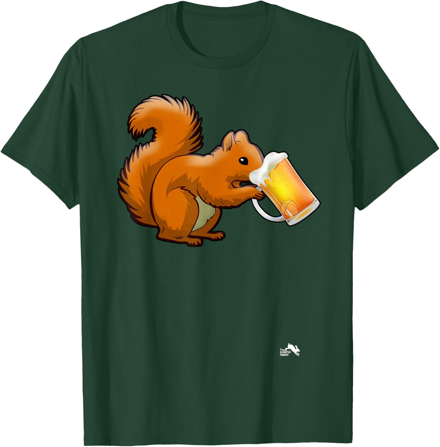 Squirrel Drinking Beer for Animal Lovers - Beer Squirrel T-Shirt - T-Shirt | Forest