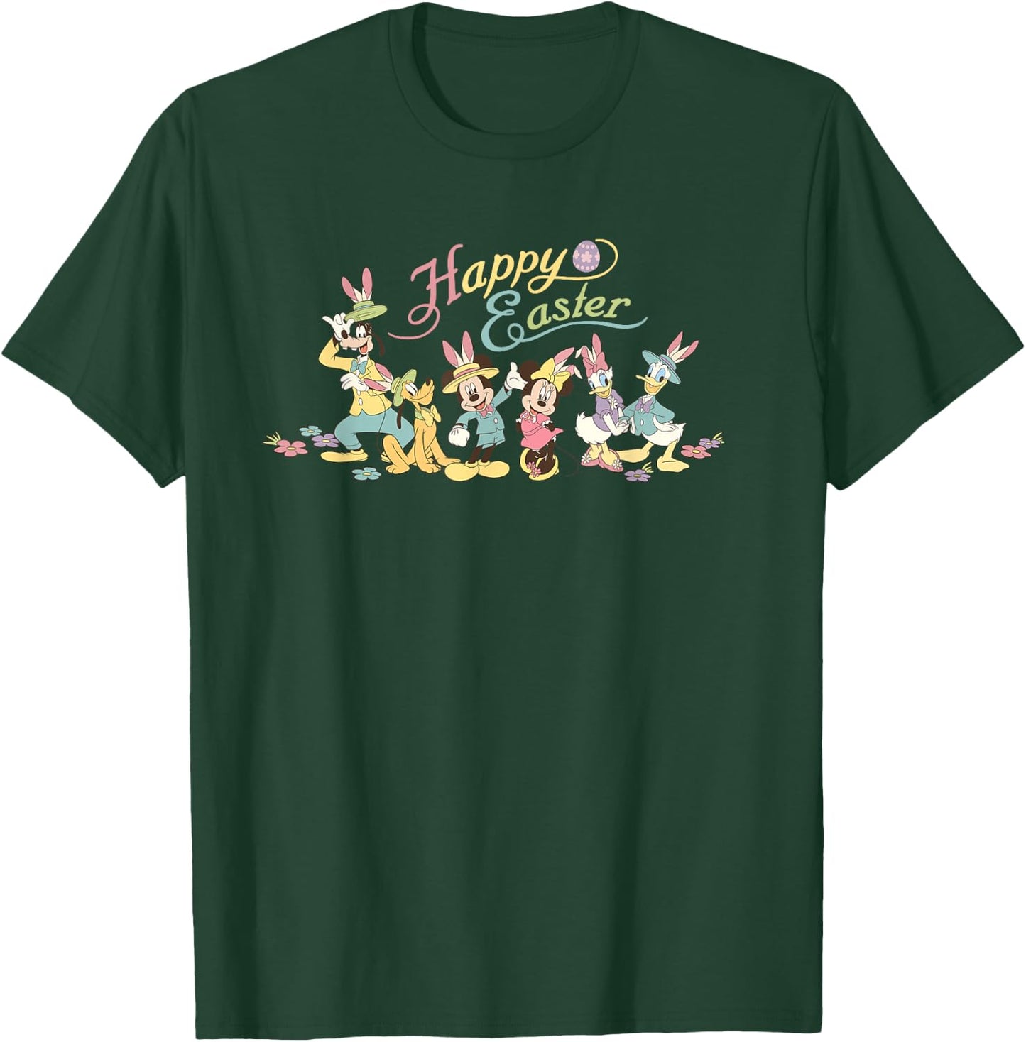Disney Mickey Mouse and Friends with Bunny Ears Happy Easter T-Shirt - T-Shirt | Forest