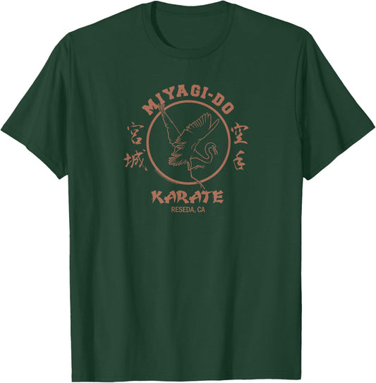Karate Kid Miyagi-Do Karate Crane Silhouette Movie T-Shirt - T-Shirt | Forest