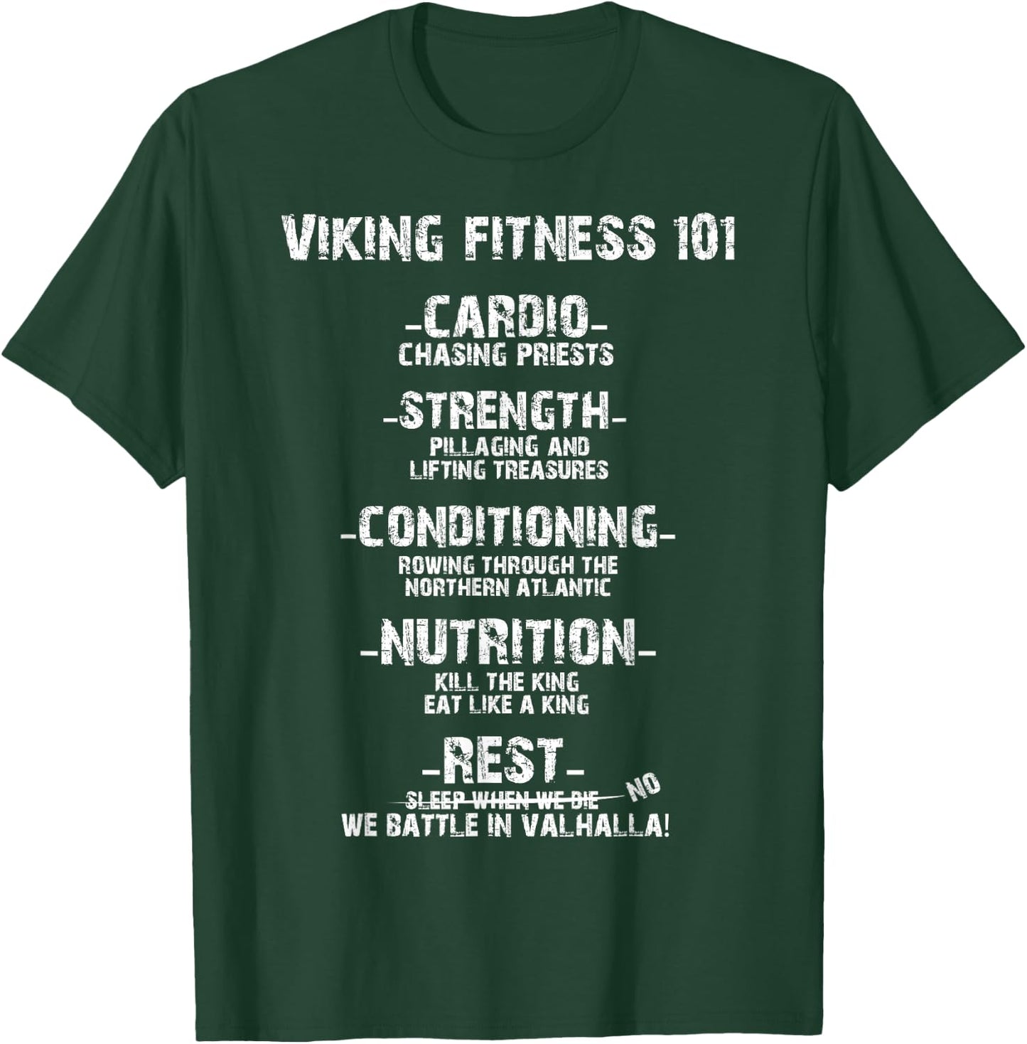 Viking Fitness 101 - Gym Shirt T-Shirt - T-Shirt | Forest