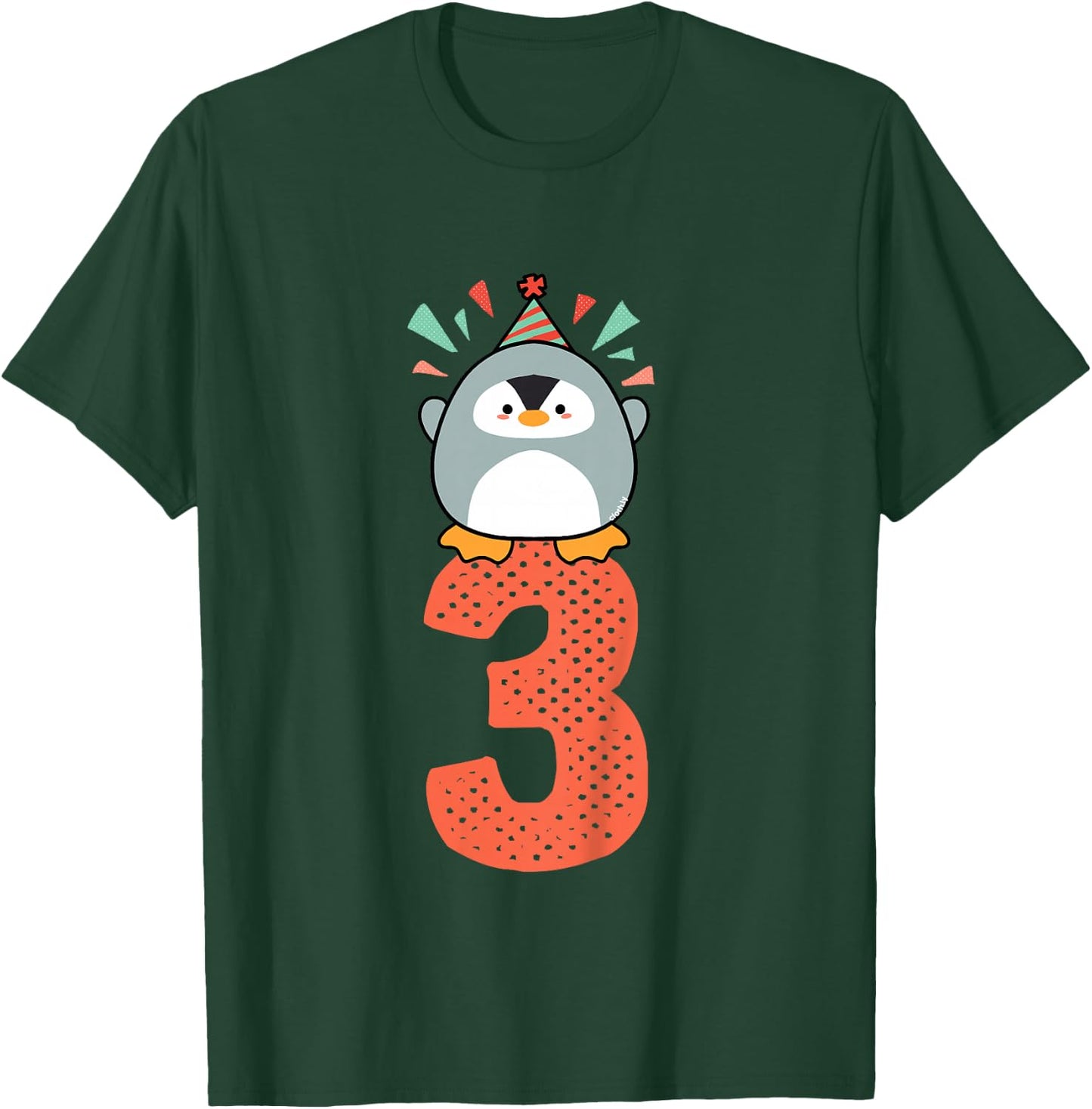 3rd Birthday Gift Toddler Penguin 3 Years T-Shirt - T-Shirt | Forest