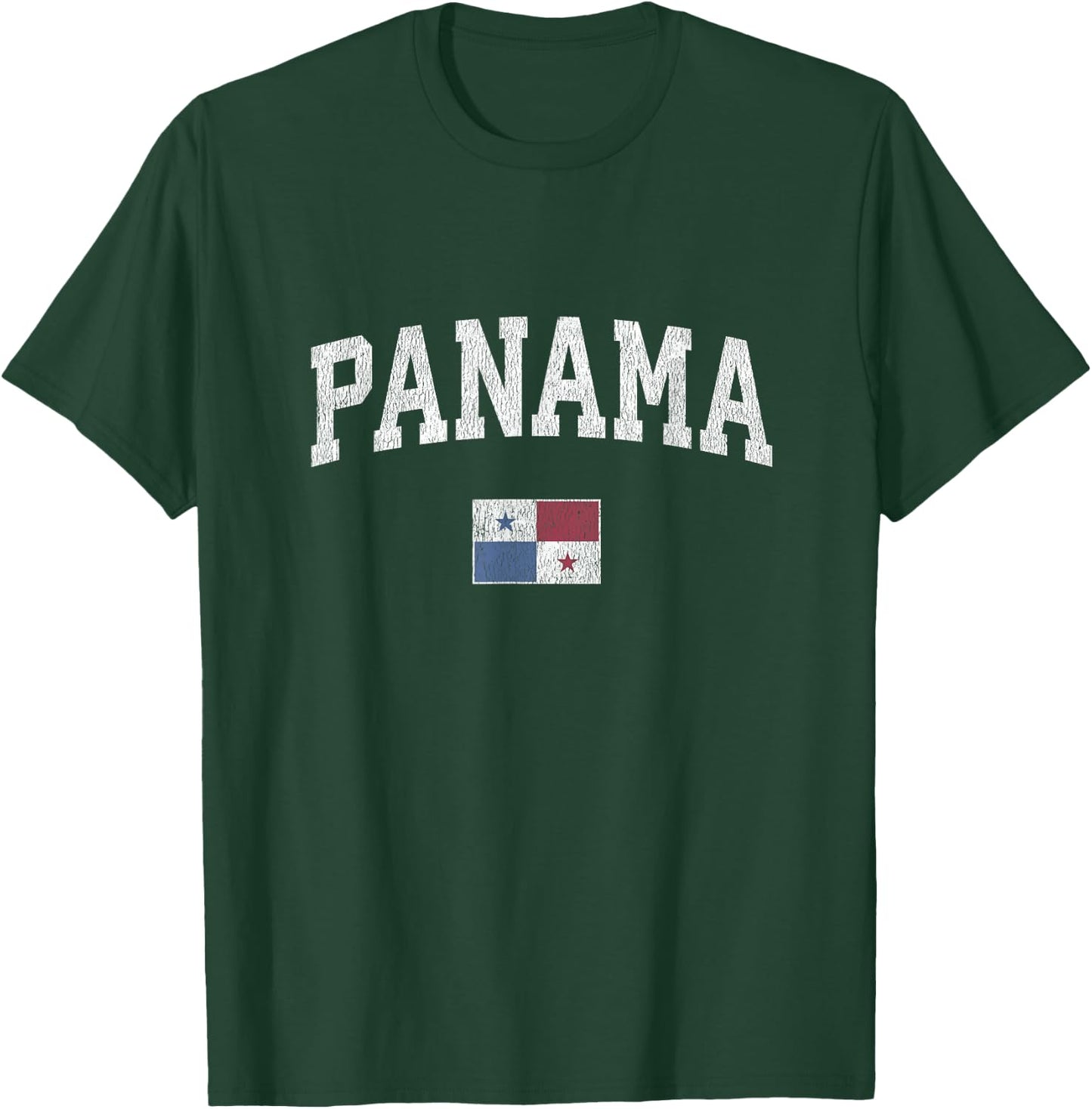 Panama Vintage Sports Design Panamanian Flag T-Shirt - T-Shirt | Forest