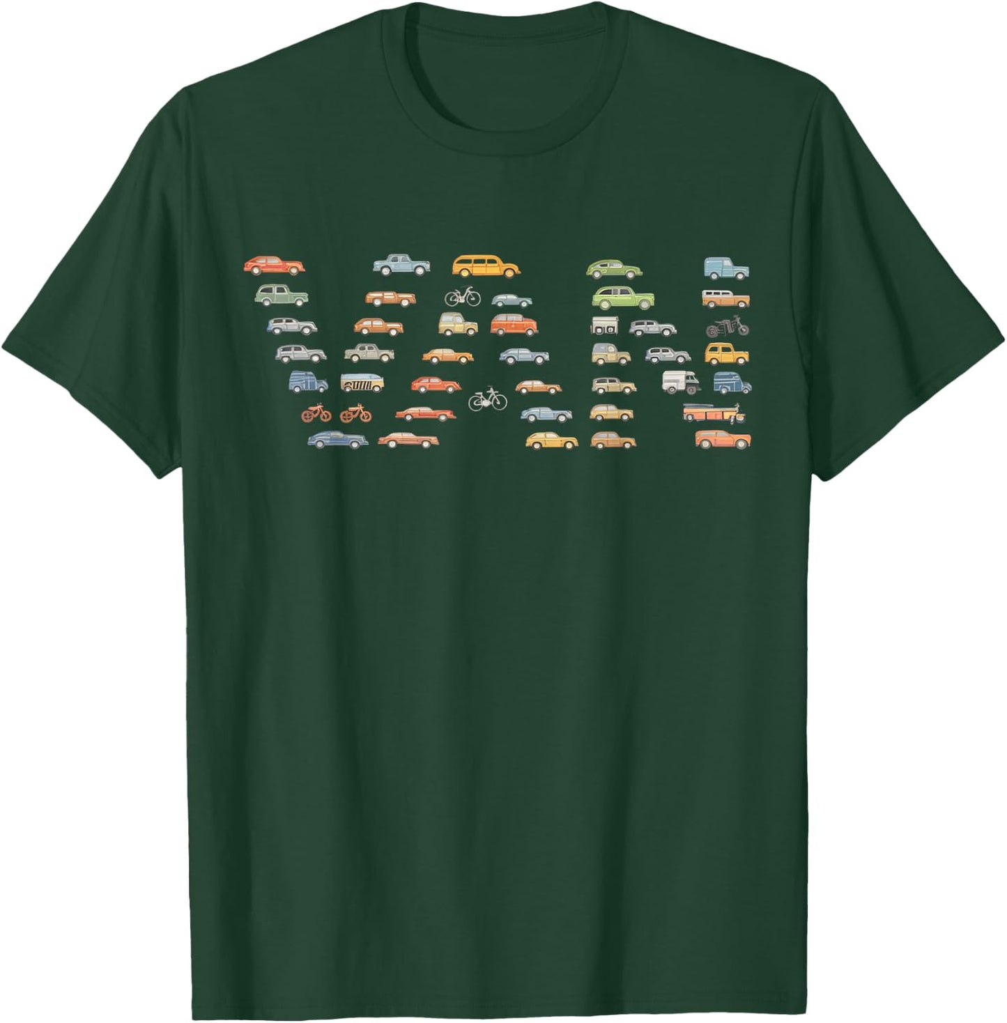 Van Custom Name Personalized Classic Cars Boys Women Men T-Shirt - T-Shirt | Forest