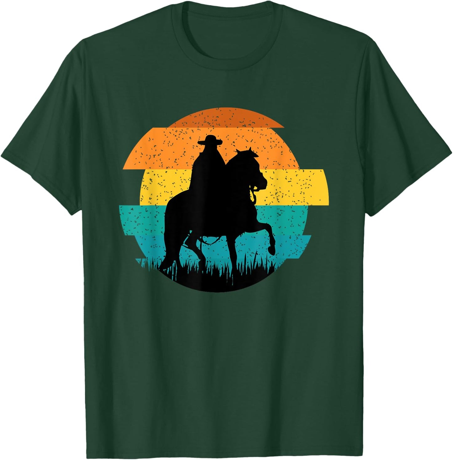 Peruvian Paso Fino Gaited Horse Retro Sun Style T-Shirt - T-Shirt | Forest