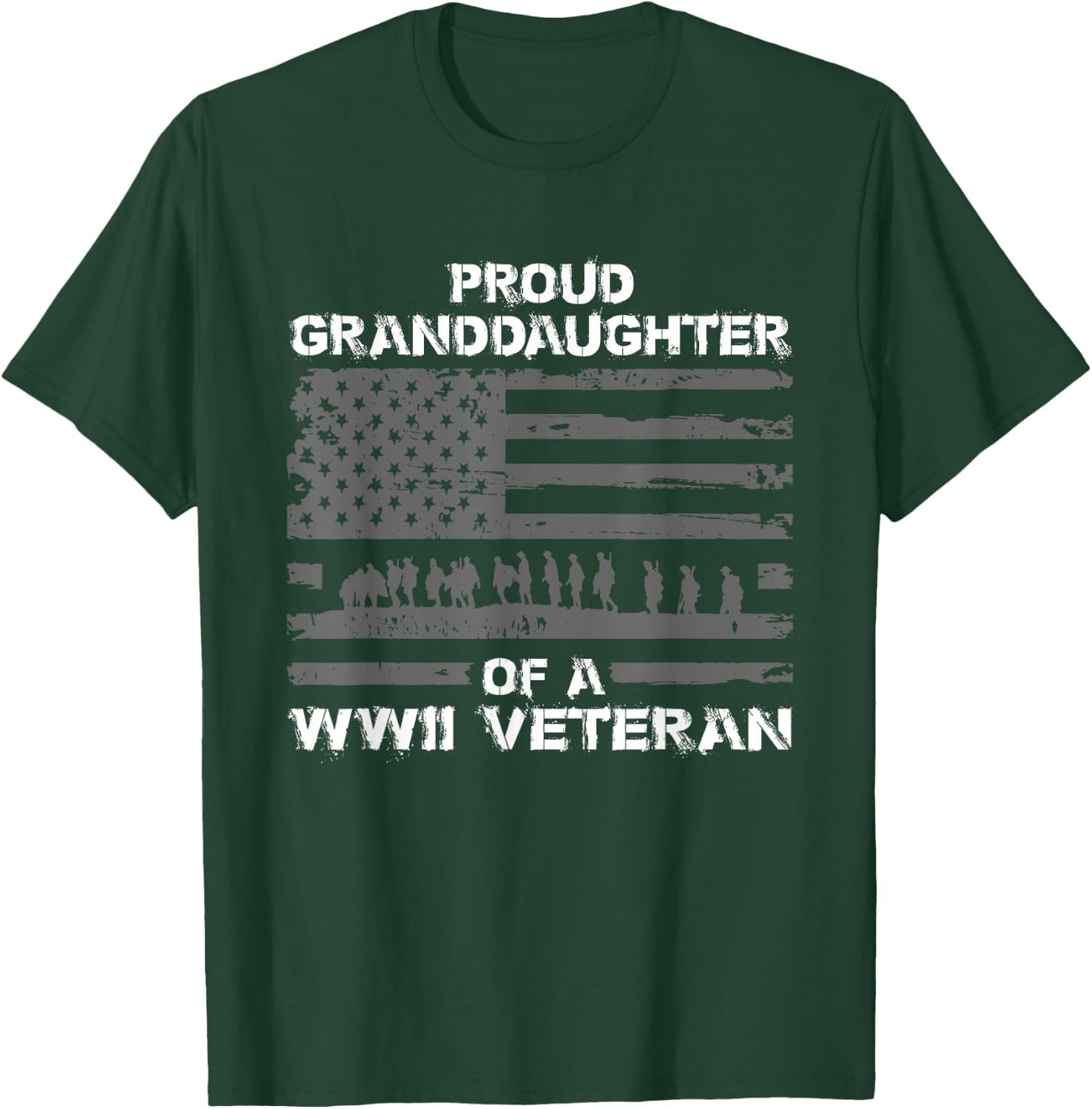 Proud Granddaughter of A WWII Veteran T Shirts T-Shirt - T-Shirt | Forest