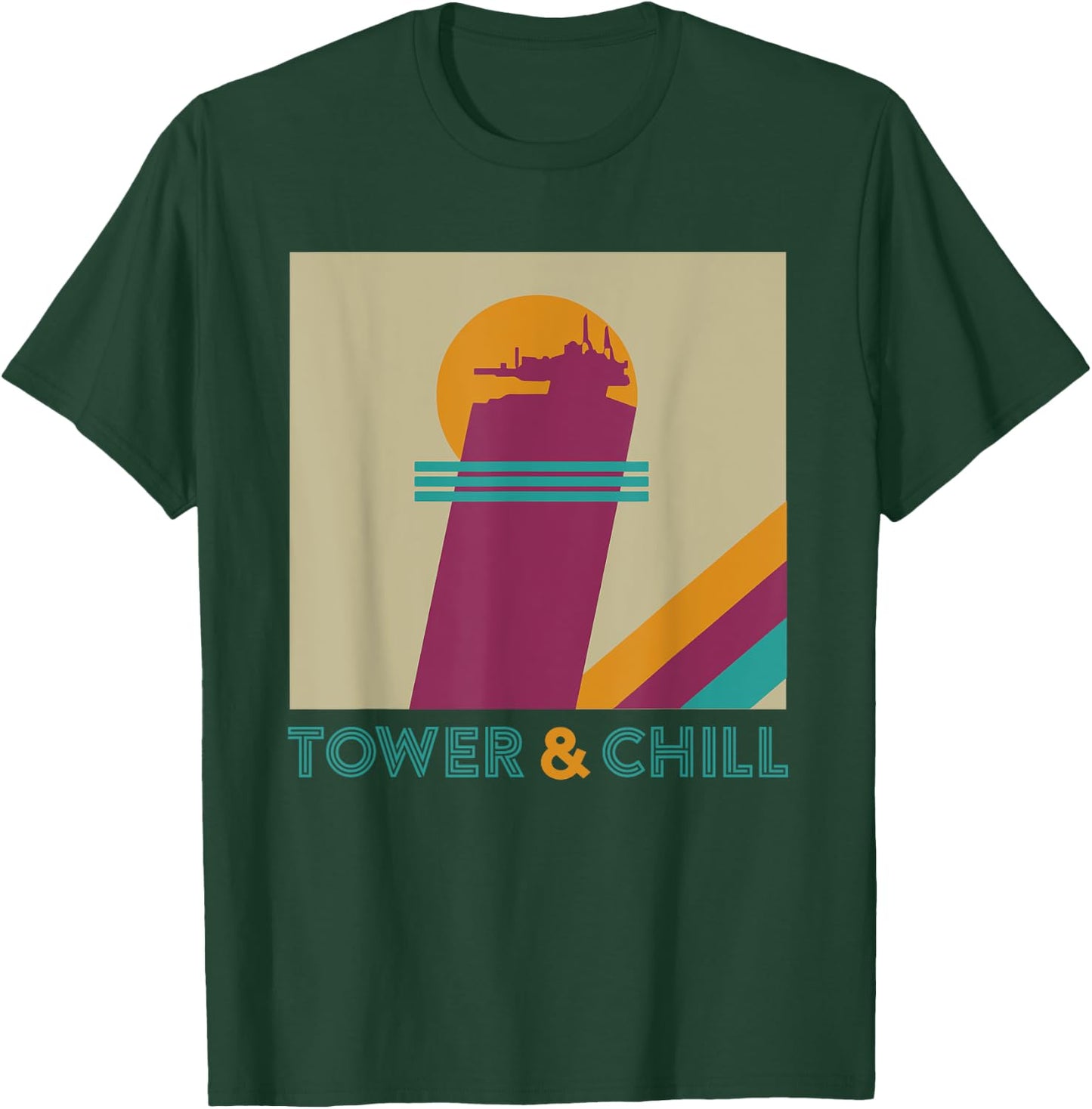 Retro Tower & CHILL - Gamer Titan Hunter Warlock T-Shirt - T-Shirt | Forest
