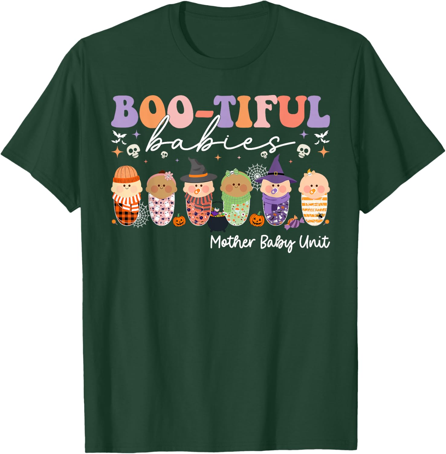 Bootiful Babies Mother Baby Unit Spooky Halloween T-Shirt - T-Shirt | Forest