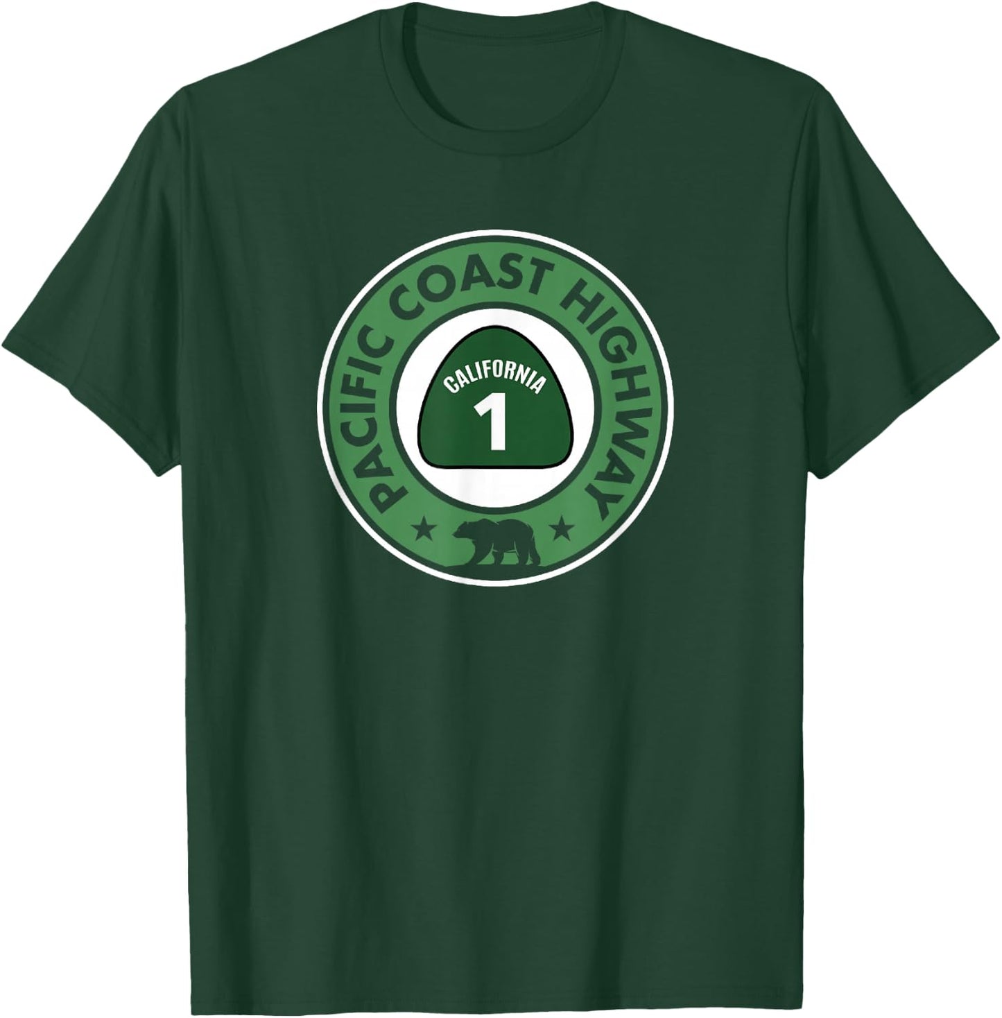 PCH Shirt California 1 Pacific Coast Highway Souvenir Gift T-Shirt - T-Shirt | Forest