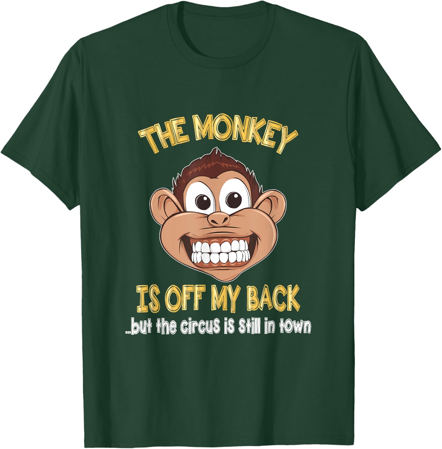 AA Recovery The Monkey Is Off My Back T-Shirt - T-Shirt | Forest
