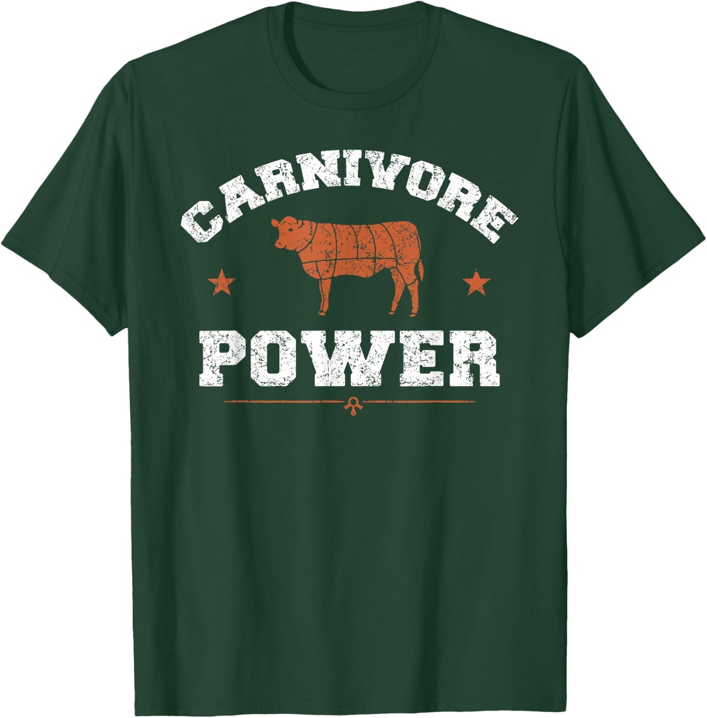 Carnivore | Funny Cow Meat Cuts BBQ Beef Lover T-Shirt - T-Shirt | Forest