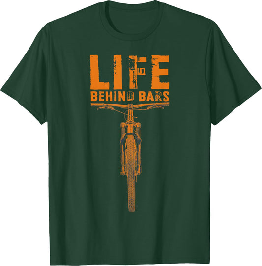 Mountain Bike : Life Behind Bars Funny Biking T-Shirt - T-Shirt | Forest