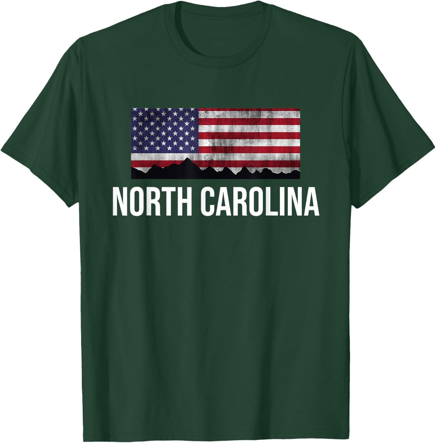 North Carolina USA Flag T-Shirt - T-Shirt | Forest