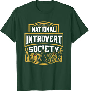 Funny Bigfoot Mothman Nessie - National Introvert Society T-Shirt - T-Shirt | Forest