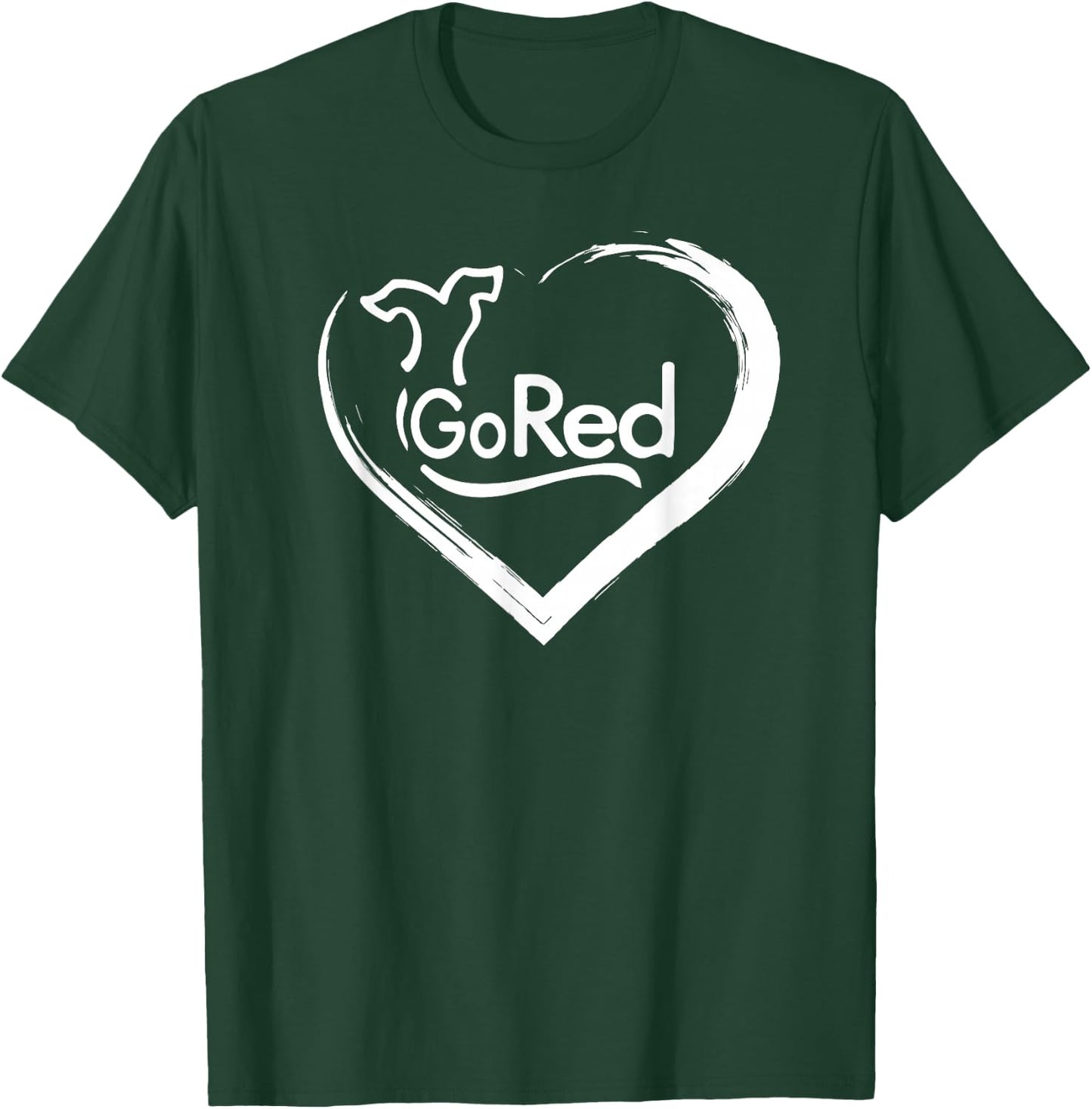 Go Red for Heart Disease Awareness Shirt T-Shirt - T-Shirt | Forest