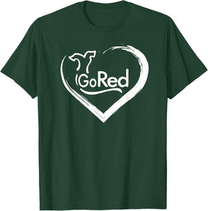 Go Red for Heart Disease Awareness Shirt T-Shirt - T-Shirt | Forest