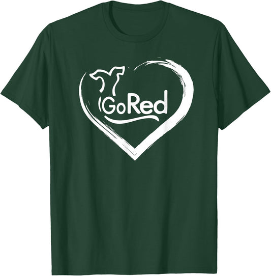 Go Red for Heart Disease Awareness Shirt T-Shirt - T-Shirt | Forest
